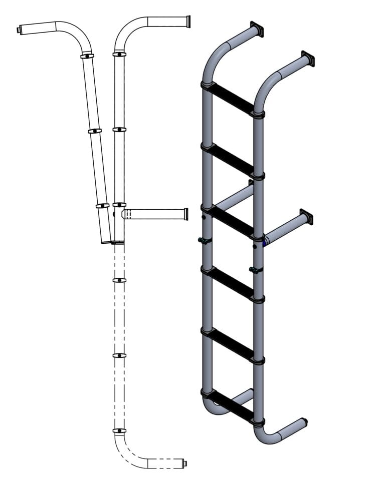 Cutom In line Folding Phat Ladder